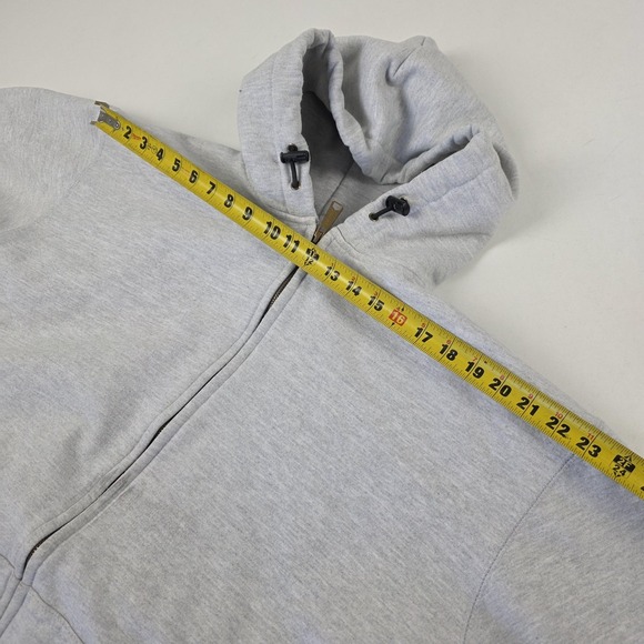 Carhartt Hoodie Mens XLT Gray Full Zip Thermal Lined Fleece Sweatshirt K129 - Picture 8 of 16